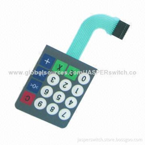 LED-embedded Membrane Switch, Design with Flat Cable and Connector